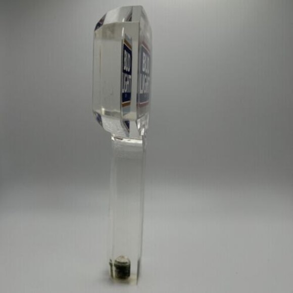 Vintage Bud Light Beer Tap Keg Handle Clear Acrylic - Picture 5 of 12